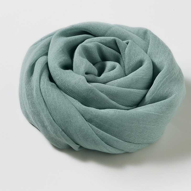 Picture of Solid Color Cotton and Linen Scarf Women's Artistic Sunscreen Scarf Scarf Beach Long Scarf Wholesale Japanese Scarf Advanced Sense