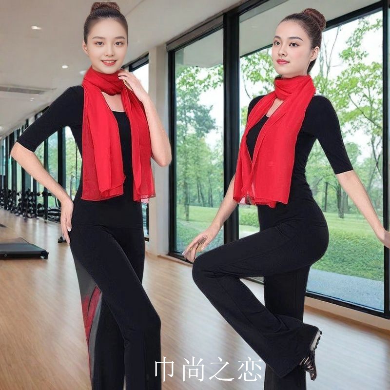 Supply Scarf Chinese Red All-match Chiffon Dance Big Red Long Scarf Women's Scarf Multi-color Small Long Scarf