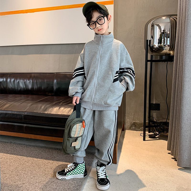 Boys' Autumn Wear Sports suit Trendy New Style Boys' Spring and Autumn Fashionable Handsome Children's Autumn Children's Wear Cool KK
