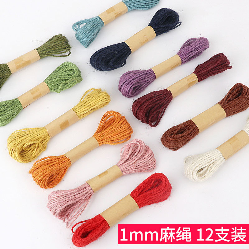 Accessories DIY Hand-Wrapped Bottle Colorfulful Hemp Rope Kindergarten Vase Photo Hemp Rope Material Tied Flower Braided Rope