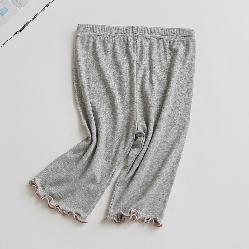 Picture of Girls' Five-Point Pants 2024 Summer New Thin Modal Leggings Kidsren's Pants Baby Mid-Pants Shorts