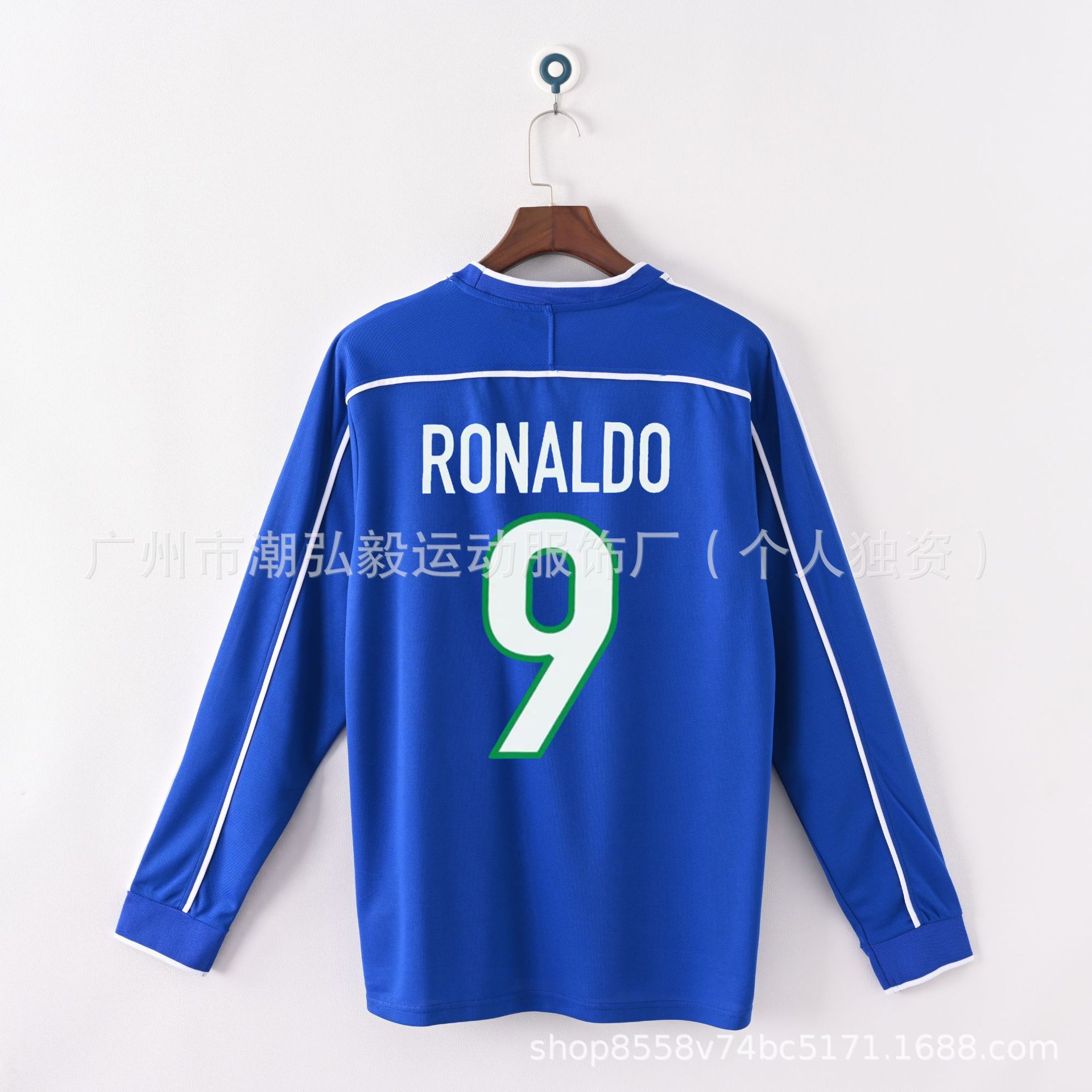 Picture of Wholesale Vintage 980204 World Cup Brazil Jersey No. 9 No. 10 Ronaldo Vintage Jersey Soccer Uniform
