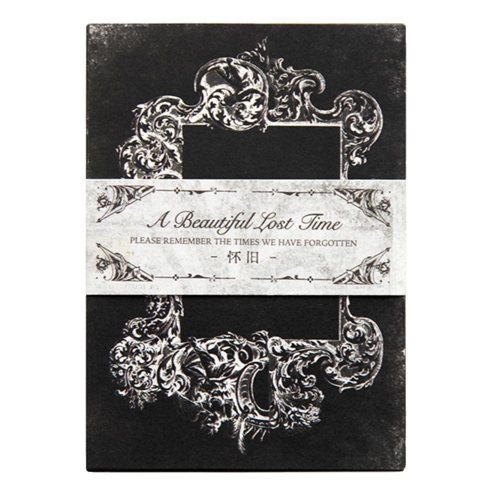 The forgotten time material paper retro pattern border hand account collage material background decoration 20