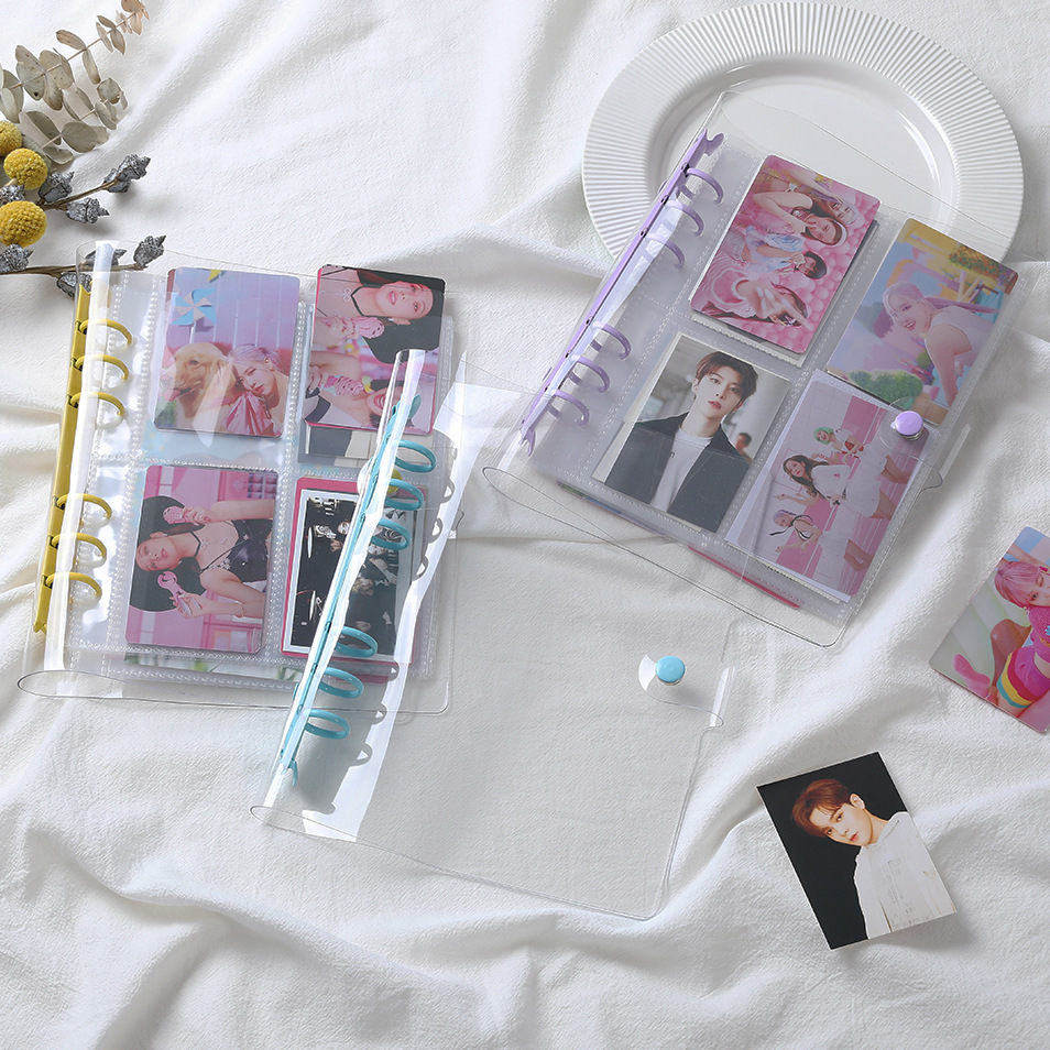 Picture of Ready-Made Pvc Transparent Binder Cover, Portable Travel Binder Set, Student Planner Notebook Binder Cover