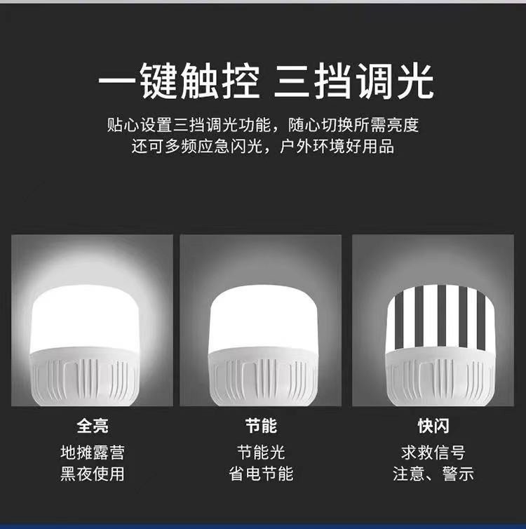 Picture of led emergency ball light bulb night market stall light bulb outdoor camping USB charging light bulb household power failure emergency light bulb