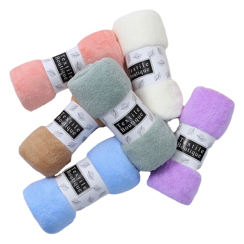 Thickened Coral Fleece Towel Soft Absorbent Household Face Wash Towel Five Pack Hand Gift Towel Logo Customization