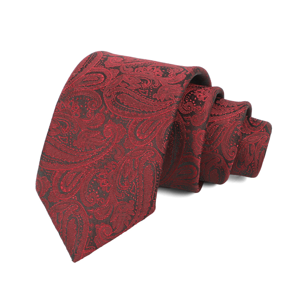 Picture of Men's Tie Business Casual Stripesd Tie 8cm Polyester Jacquard Embroider Print Tie Wholesale Formal Wear