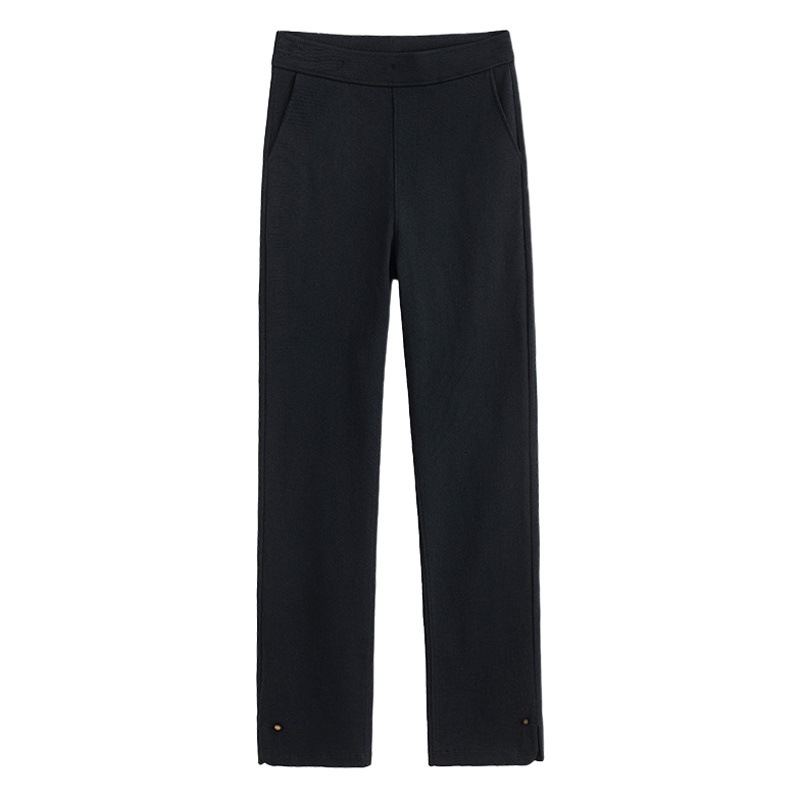 High Waist Straight Jeans Women's Spring and Autumn Thin Stretch Black Short Short Nine-point Micro Lagar Velvet Pants