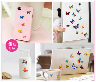 Picture of Explosions Butterfly Dancing Wall Stickers Dazzling Color Children's Room Bedroom Living Room Decorative Stickers [AY1043B]]