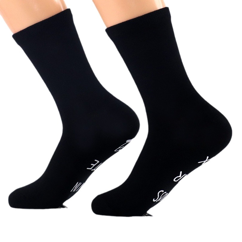 In Stock European and American cross-border hot selling mid-calf length socks retirement series leisure sports cotton socks socks bottom non-slip dispensing floor socks