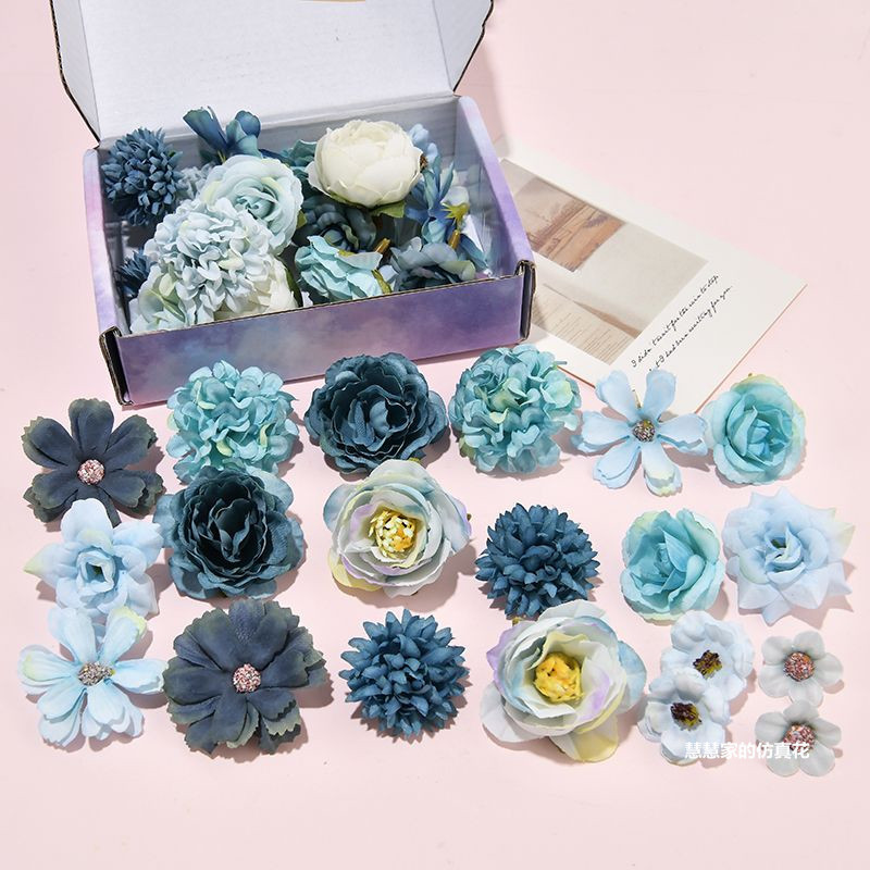 Picture of Simulation flower rose chrysanthemum lucky flower peony flower antique shooting Chinese clothing hair accessories diy pain bag material