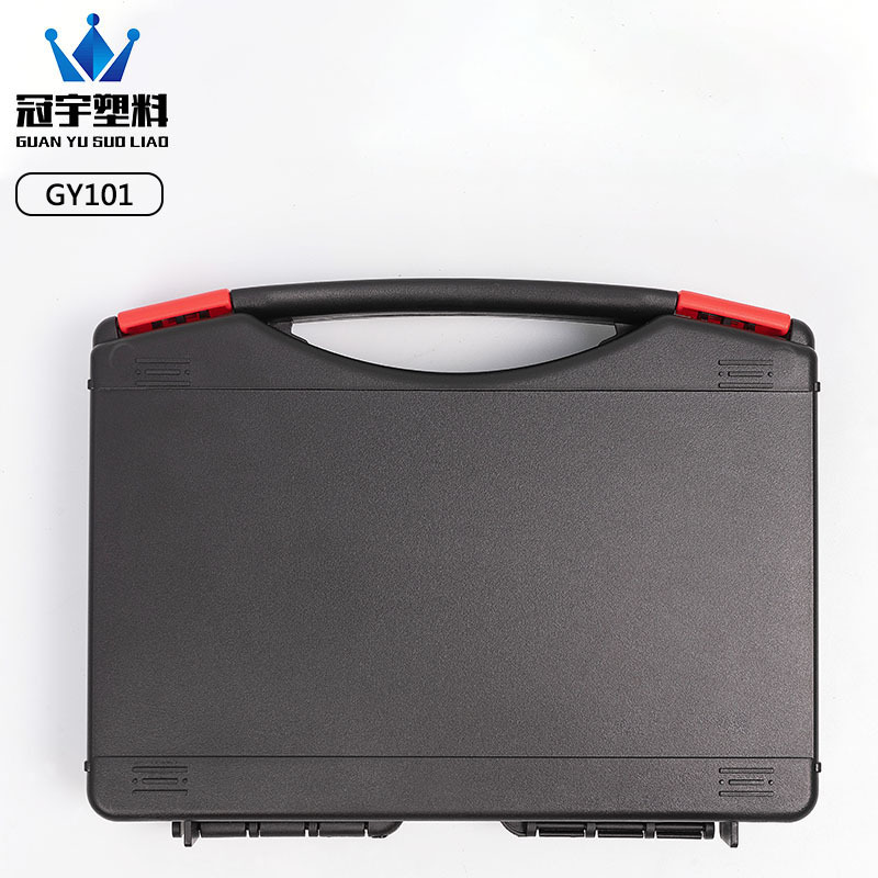 Black pp engineering plastic box outdoor portable portable toolbox electronic hardware maintenance parts storage box
