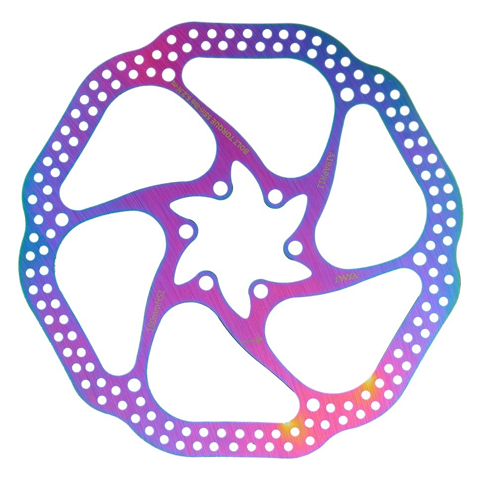 VXM mountain bike HS1 disc 160/180mm colorful disc color hollow ultra light six nail brake pads