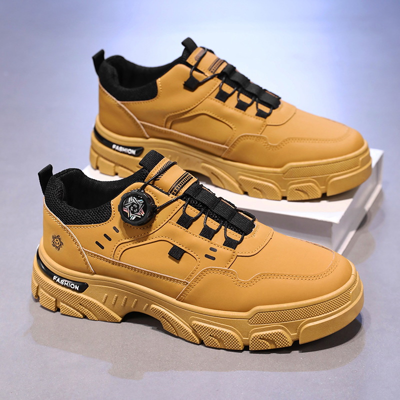 Martin Boots Men's Autumn New Thick Sole Increased Waterproof Non-slip Leisure Sports Mountaineering Men's Shoes Work Labor Protection Tide Shoes