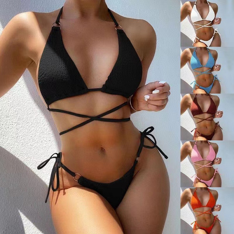 Bikini Cross-border Swimsuit European and American Split Swimsuit Women's Fashion 2025 Bikini Russian Amazon AliExpress