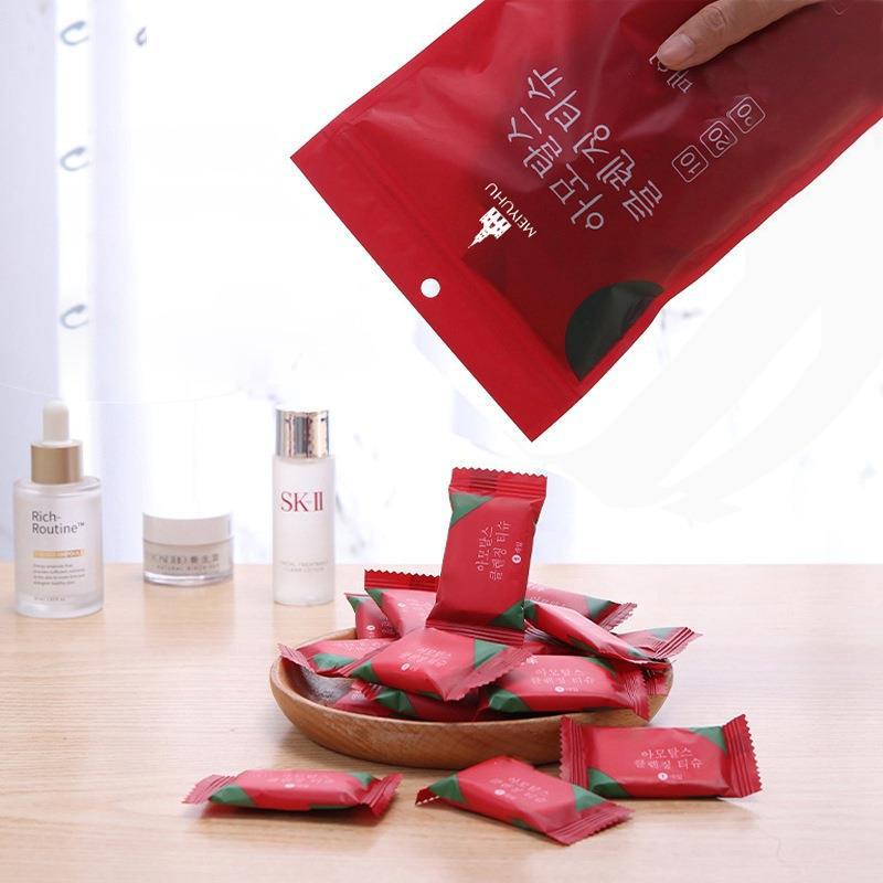 Picture of Disposable compressed towel cotton face towel portable separate packaging travel candy cleansing towel wholesale in large quantities