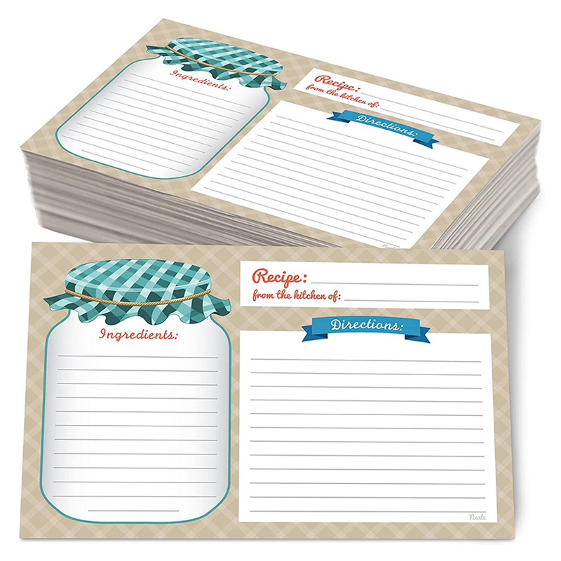 Picture of Cross-border wholesale Kitchen recipe card double-sided blank handwritten card 14 * 10cm gift insert message greeting card