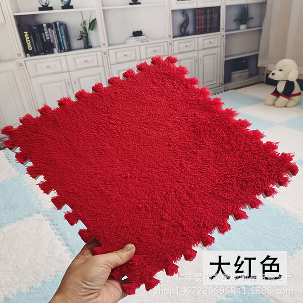 Picture of Bedside carpet bedroom full-bed room plush stitching foam floor mat cut tatami mat stain-resistant household