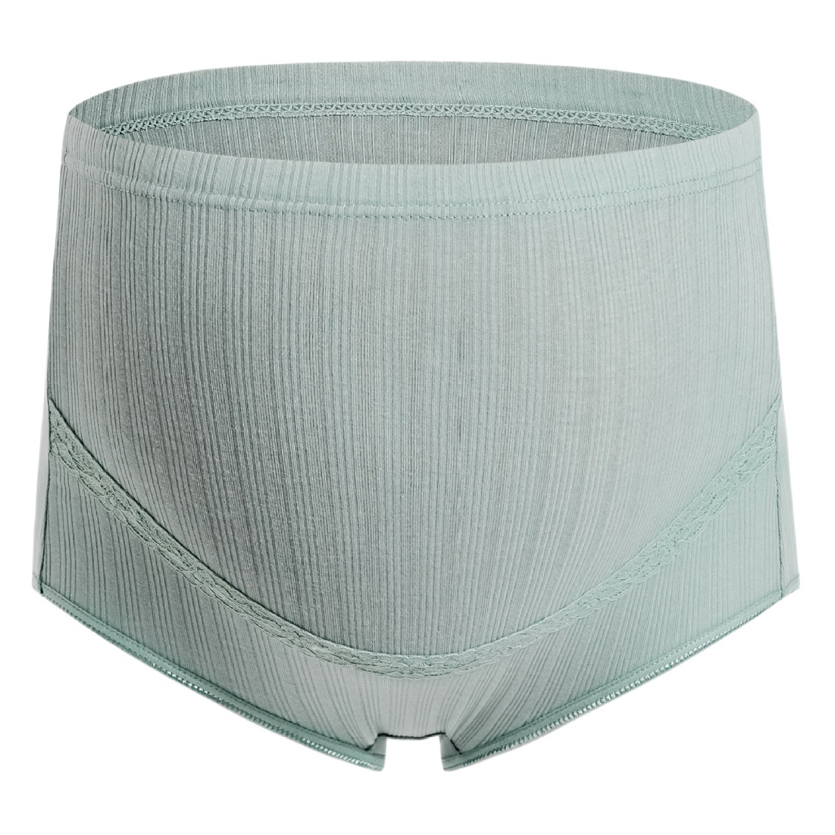 Pregnant women's underwear large size Breathable High waist abdomen adjustable ribbed high elastic lace briefs manufacturers