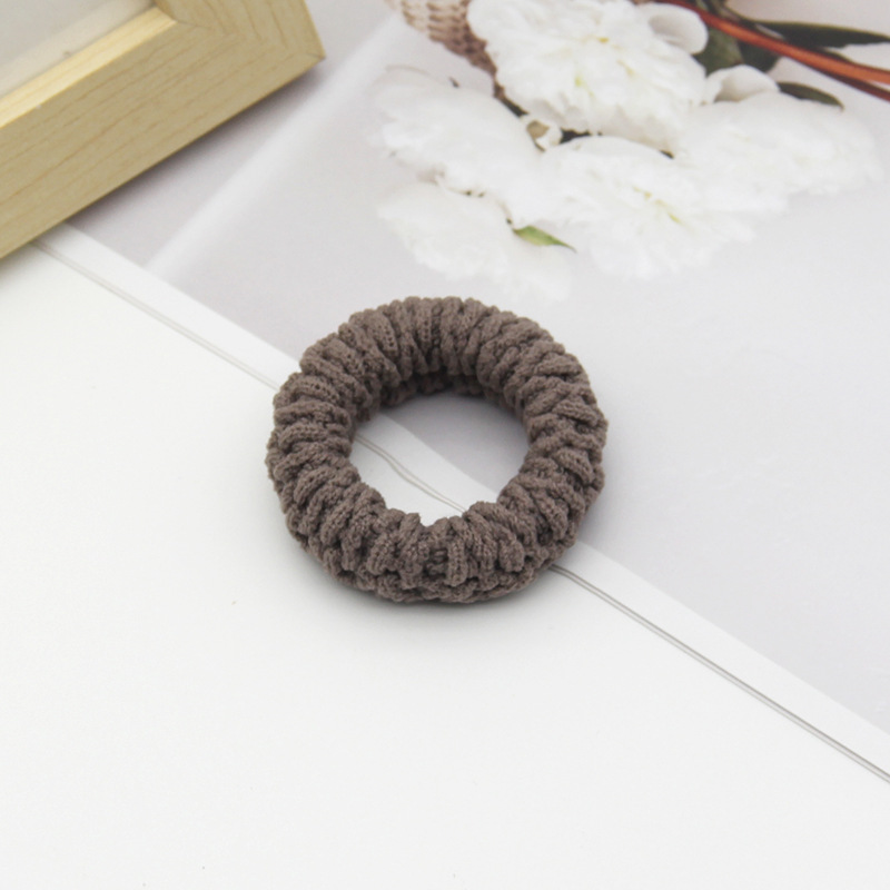 Picture of THICK THICK high elastic towel ring color seamless hair ring ponytail hair rope hair rope does not hurt hair rubber band for women