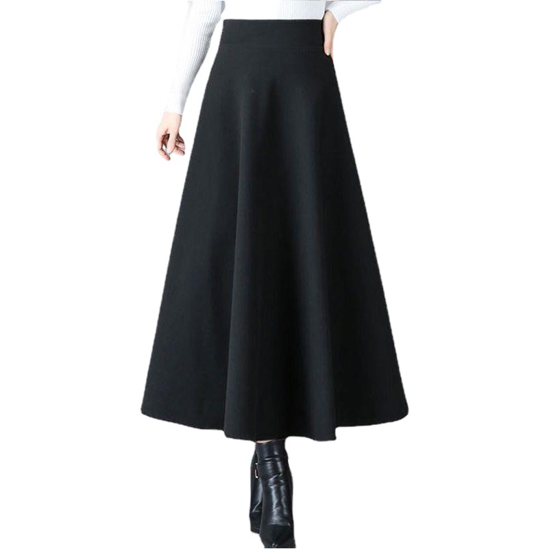 Middle-aged and elderly skirt women's spring/summer 2023 new A- line umbrella skirt plus size high waist pettiskirt large hem pleated