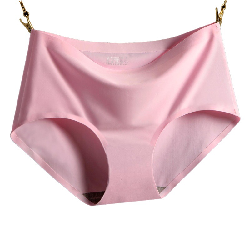 New One-Piece Seamless Underwear for Women, Ice Silk Mid-Waist Sexy Women's Underwear, Large Size Breathable Women's Underwear