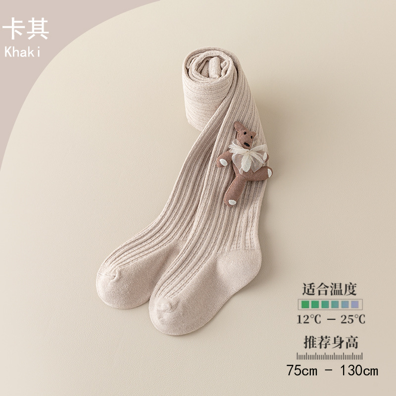 Picture of 0-10 years old children's pantyhose wholesale spring and autumn girls' pantyhose Class a cotton dragonfly wings knot children's pantyhose