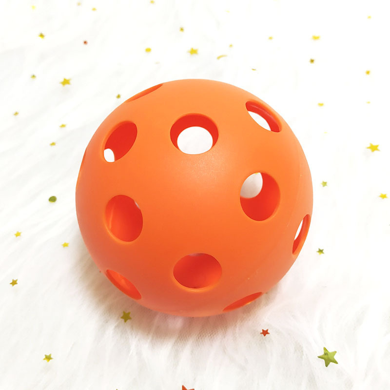 Picture of 9cm Hole Early Education Catching Ball Baby Training Toy Baby Buckle Perception Color Cognition Sound Toy Gift Ball