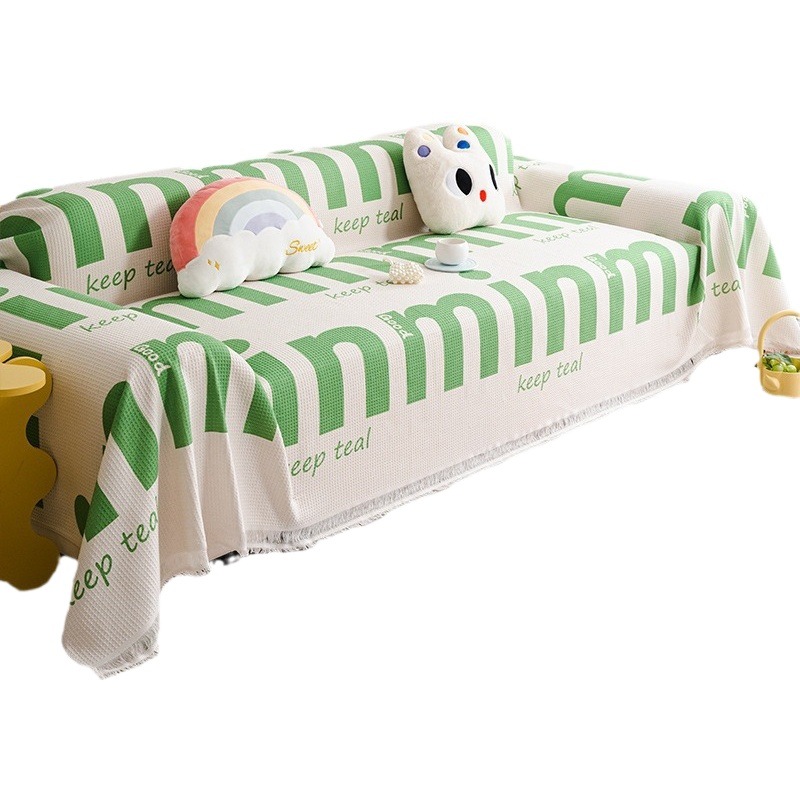Dopamine Pink Sofa Towel Four Seasons Universal Sofa Cover Cloth Full Cover Sofa Blanket Modern Style New Sofa Cover