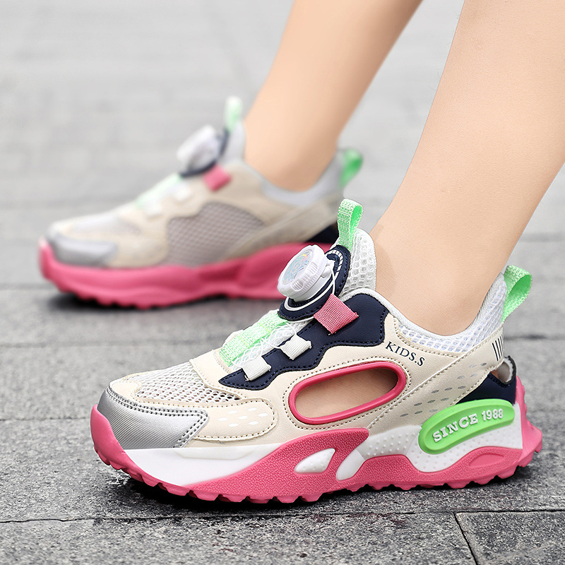 Boys' Sports Shoes, Breathable and Lightweight Summer Girls' Shoes, Soft-Soled Casual Sports Shoes for Primary and Secondary School Students