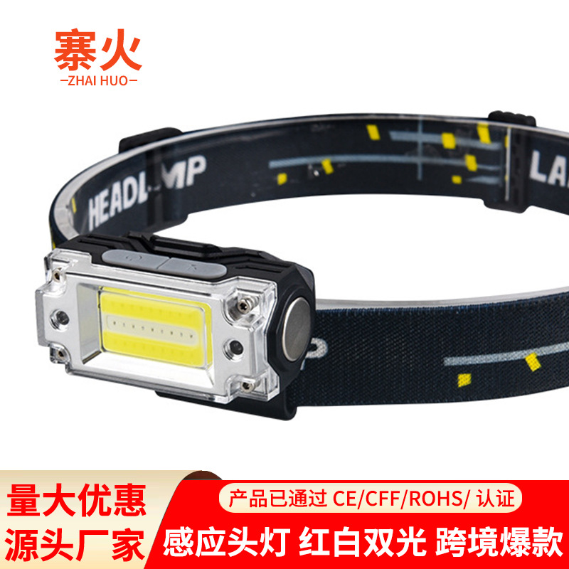 Induction Headlamp Long Endurance Field Strong Light Cap Lamp Outdoor Special Fishing Lamp Head-Mounted Miner's Lamp Flashlight