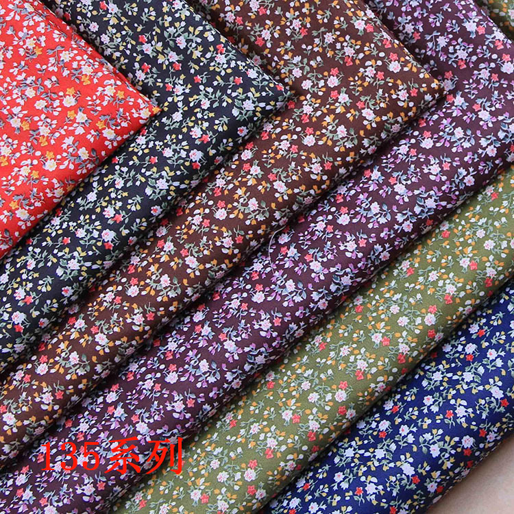 Wholesale In-Stock Handbags, Bags, Clothing, Shoes, Hats, Polyester Small Floral Red, Hidden Black, Dark Ethnic Chinese Style Printed Fabric