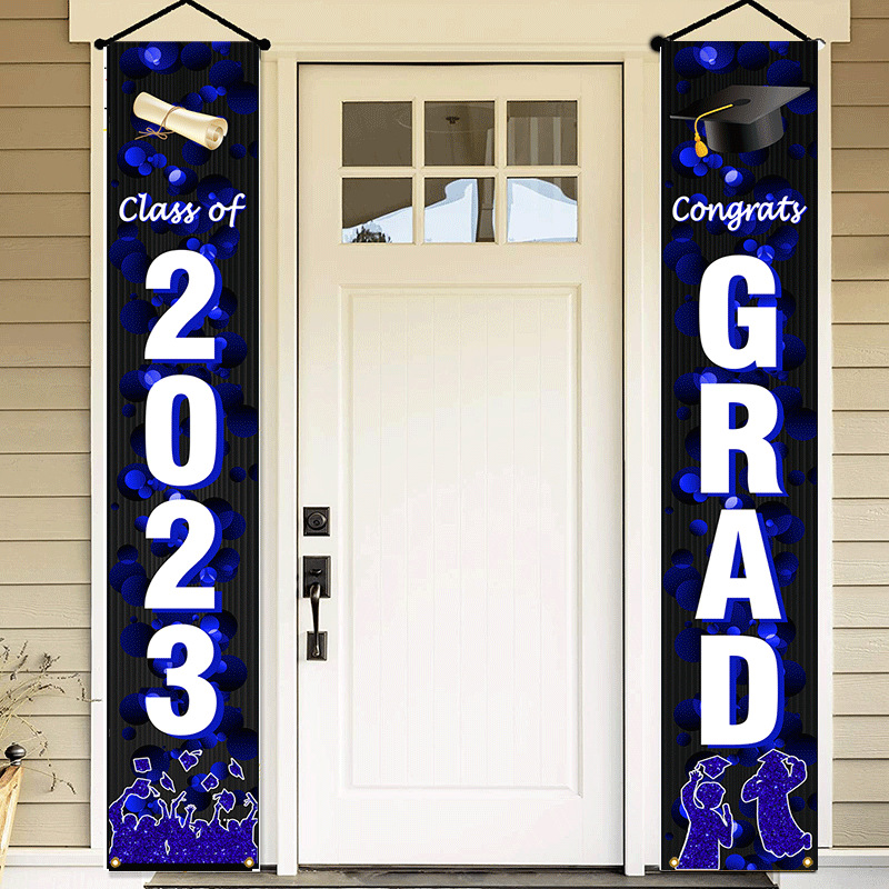 Amazon holiday party party graduation decoration advertising couplet 2023 background Curtain flag spot