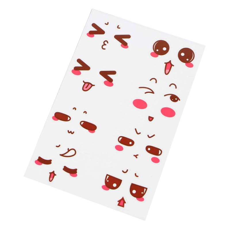 Cute facial expression Cup stickers self-adhesive stickers kindergarten reward stickers hand account stickers note book cartoon stickers