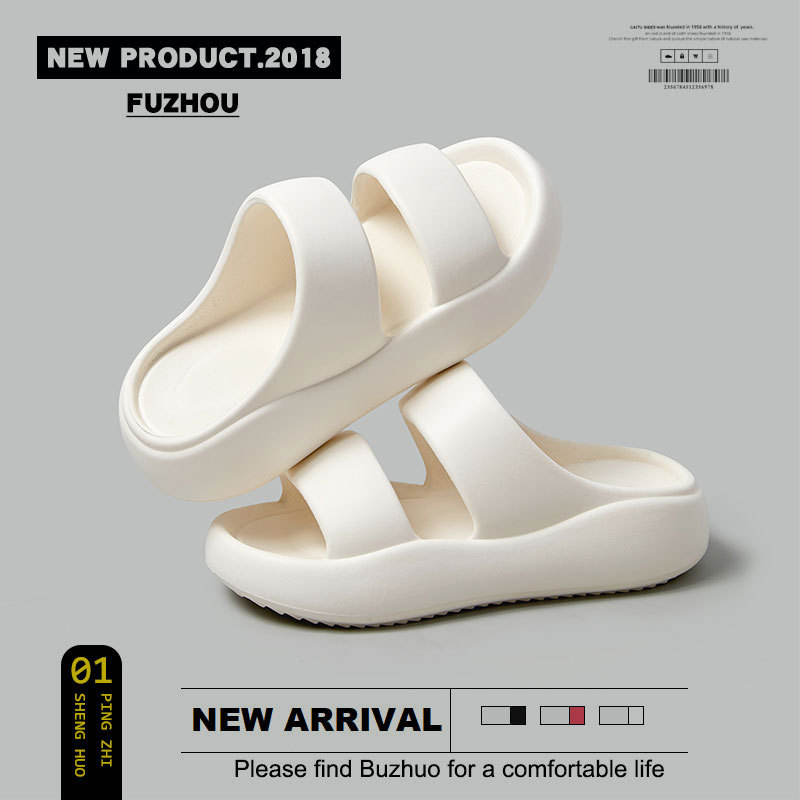 2024 New Thick-soled Slippers for Women's Outwear Summer Bread Shoes for Beach with Slippers Women's Casual Sandals