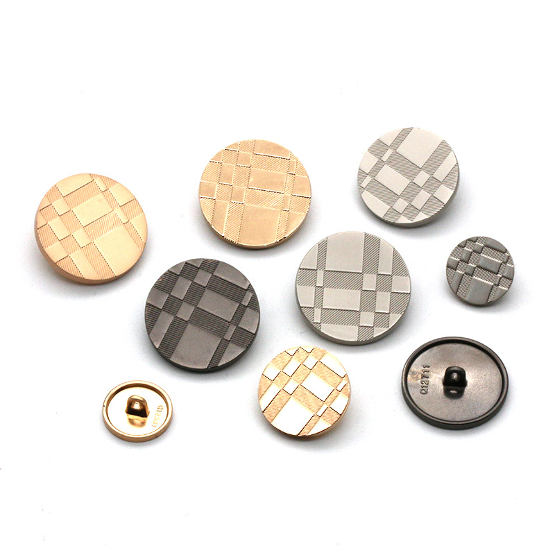 Factory Supply Suit Metal Button Flat Round Button Coat Coat Coat Coat Coat Wool Cardigan Suit Decorative Women's Buckle