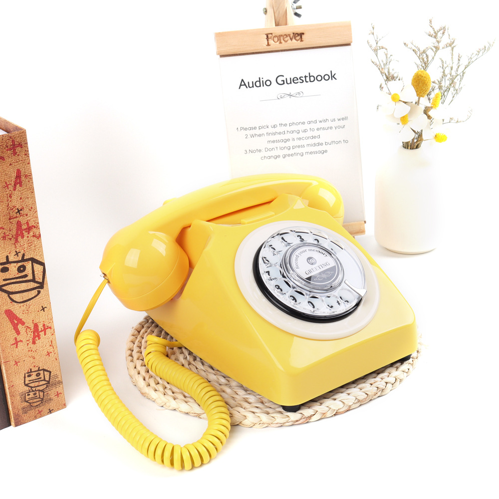 Cross-Border Telephone Retro Recording Telephone Party Message Telephone Old-Fashioned Antique Landline Telephone Wholesale