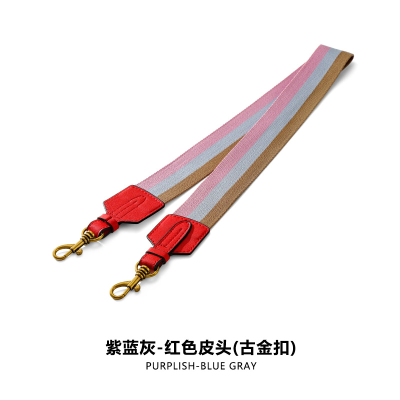 Picture of F-91 Suitable for Bag Crossbody Strap Colorful Easy-to-Rap Contrast Canvas Bag Strap Widened Non-adjustable Shoulder Strap