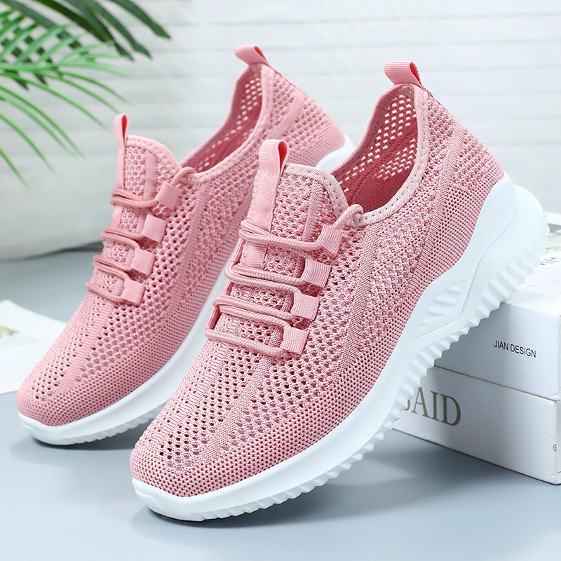 Shoes Women's Summer New Single-layer Shoes Cross-border temu-generation Light Soft-soled Women's Shoes Mesh Casual Running sneaker