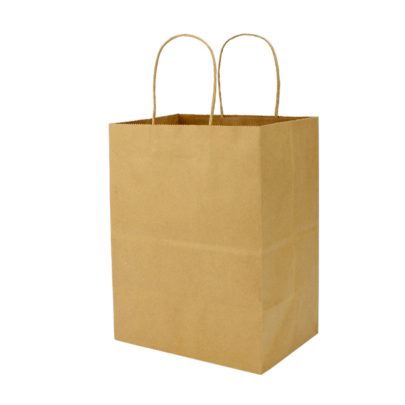 Picture of Kraft paper tote bag wholesale single cup dessert milk tea tote bag double cup coffee paper bag catering take-out bag