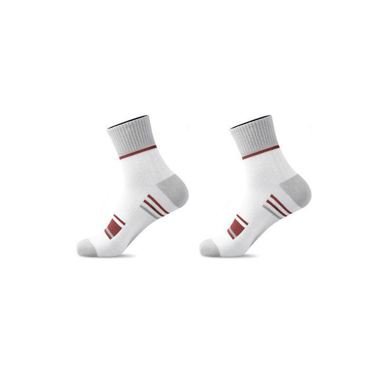 Picture of Socks Men's Mid-tube Socks Spring and Autumn Sports Sweat-absorbent Deodorant Socks Spring and Summer Thin Color-matching Striped Sports Socks