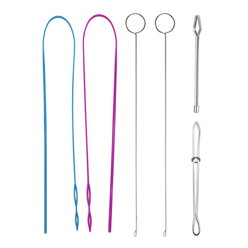 Picture of Amazon Elastic Band Threading Tool Set Long Plastic Threader Lead Wire Double-Hole Threading Clamp Sewing Tool
