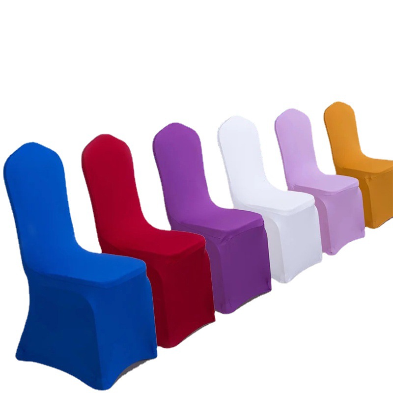 Factory Supply Elastic Chair Cover White One-piece Chair Cover Hotel Hotel Banquet Celebration Wedding Wedding Chair Cover