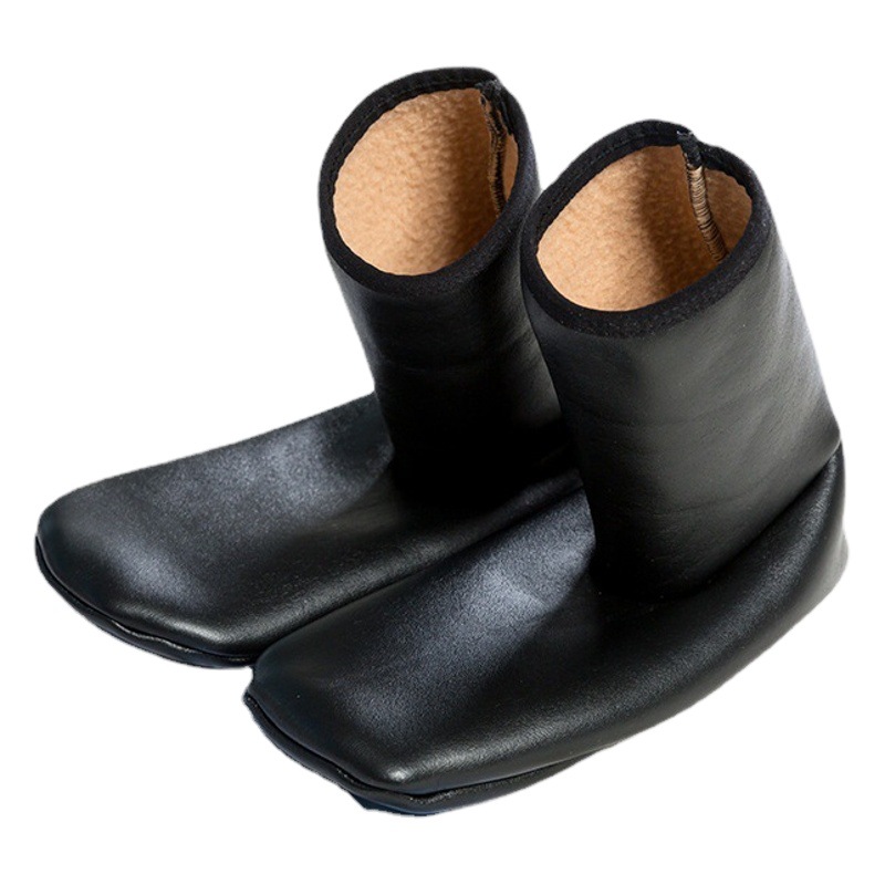 Leather Socks Floor Socks Adult Women's Waterproof Bottom Adult's Indoor Socks fleece-lined High-tube Thickened Warm Carpet Socks Men's Winter