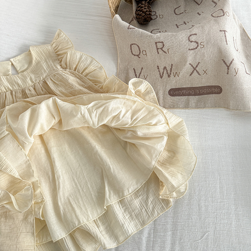 Picture of Korean Style Internet Celebrity Dress 2025 New Style Kidsren and Girls Versatile Pastoral Lace Dress