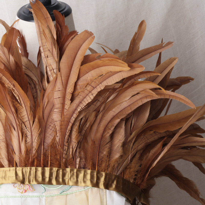 Picture of 2 m/bar cock tail cloth edge feather cloth strip performance clothing skirt cloth belt shawl feather decoration clothing accessories