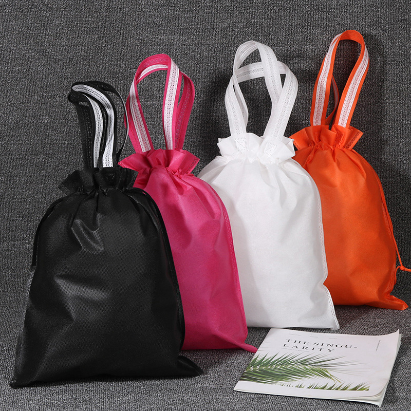 Non-woven bag new hand-held shoe bag dust bag double drawstring bag shoes dust bag manufacturers spot
