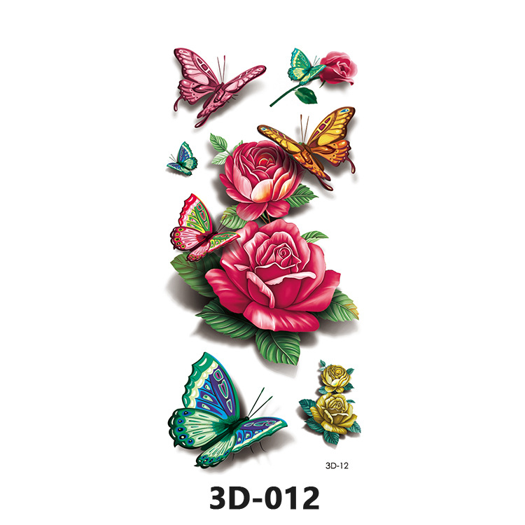 Picture of Spot Wholesale 3D Butterfly Waterproof Sweat Female Stereo Artificial Creative Temporary Stickers European and American Cross-Border Butterfly Tattoo Stickers