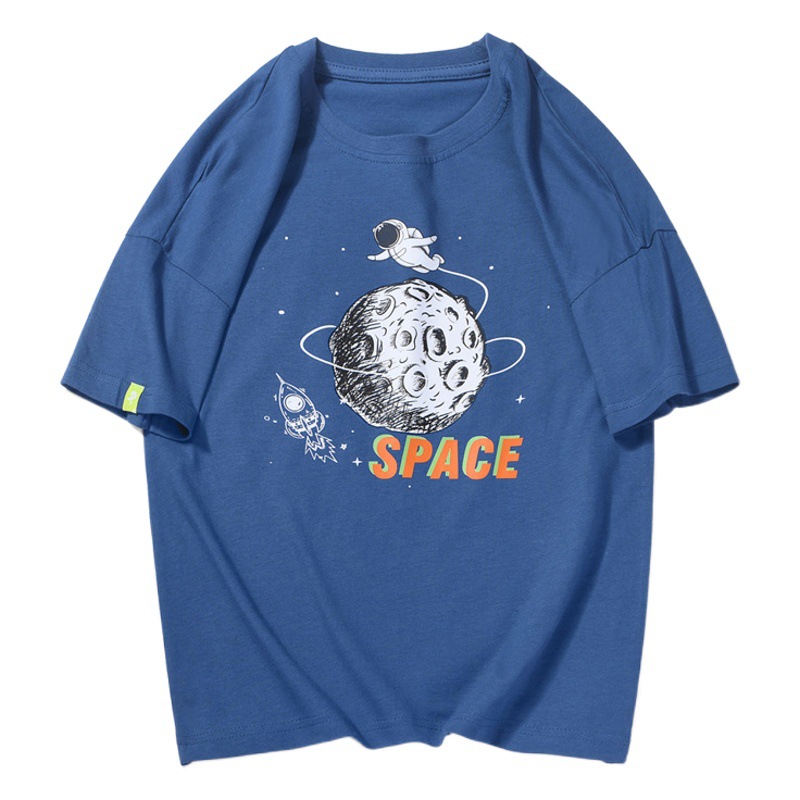 Summer Korean version of the new boys short sleeve large children's cartoon loose T-shirt breathable top children's short sleeve wholesale