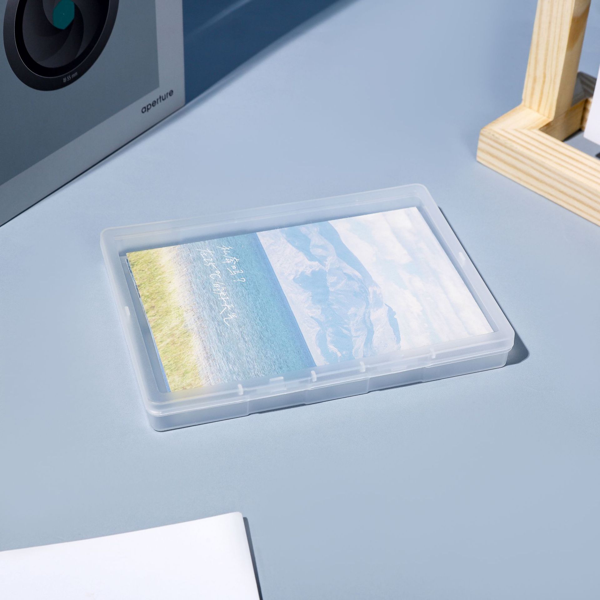 Photo Box A6 Postcard Storage Box Transparent Sorting Plastic Empty Box Jewelry Parts Cosmetic Box Thin Short
